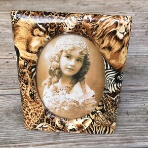 Safari Prints, Lion, Tiger, Zebra Vintage Photo Frame, Home Décor, 5 x 7